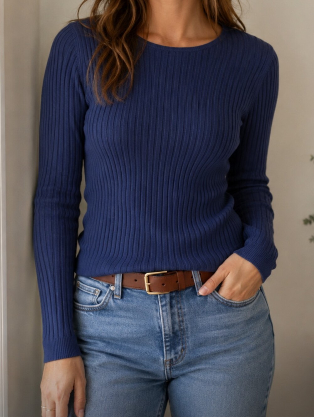 NEW St. John Ribbed Wool Sweater